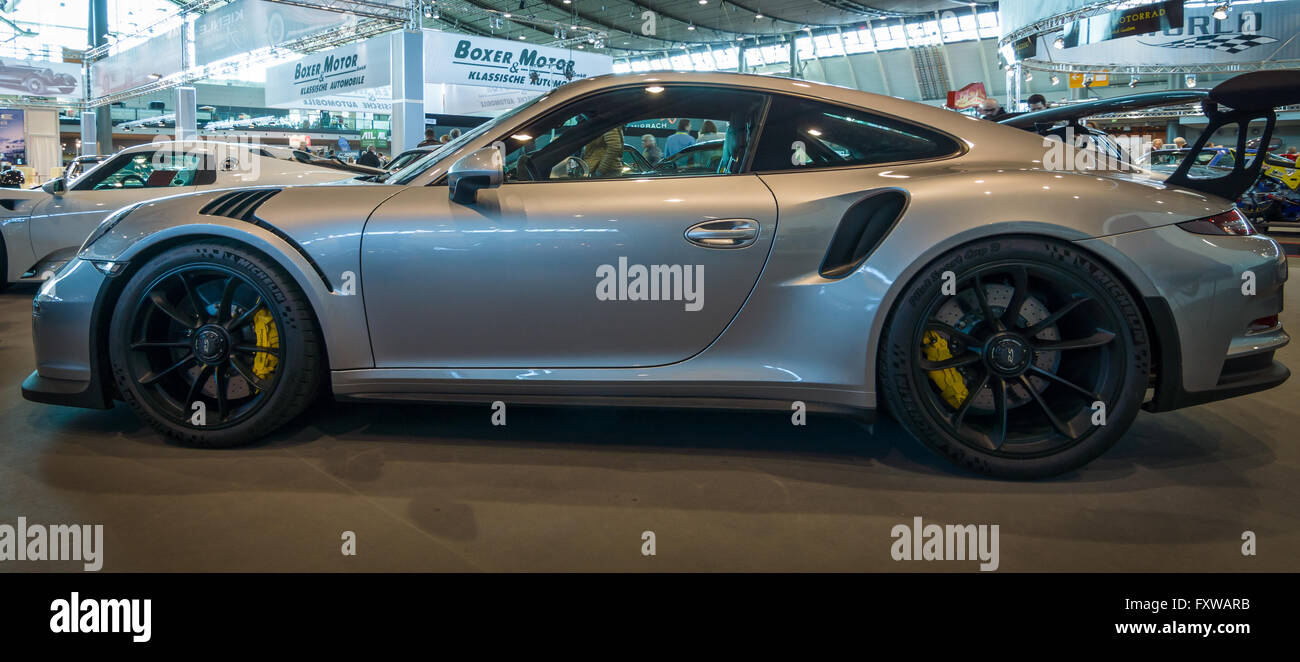 Voiture de sport Porsche 911 GT3 RS 991, 2016. Banque D'Images