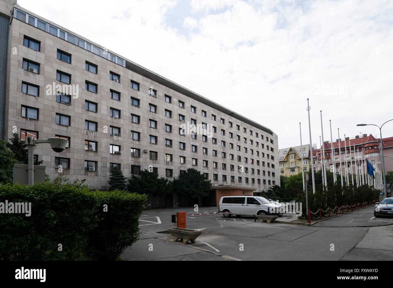 Ministère hongrois de la défense à Balaton utca, Budapest, Hongrie Banque D'Images