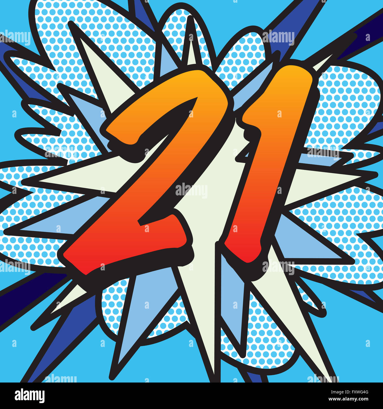 Pop Art Bande dessinée 21 Banque D'Images