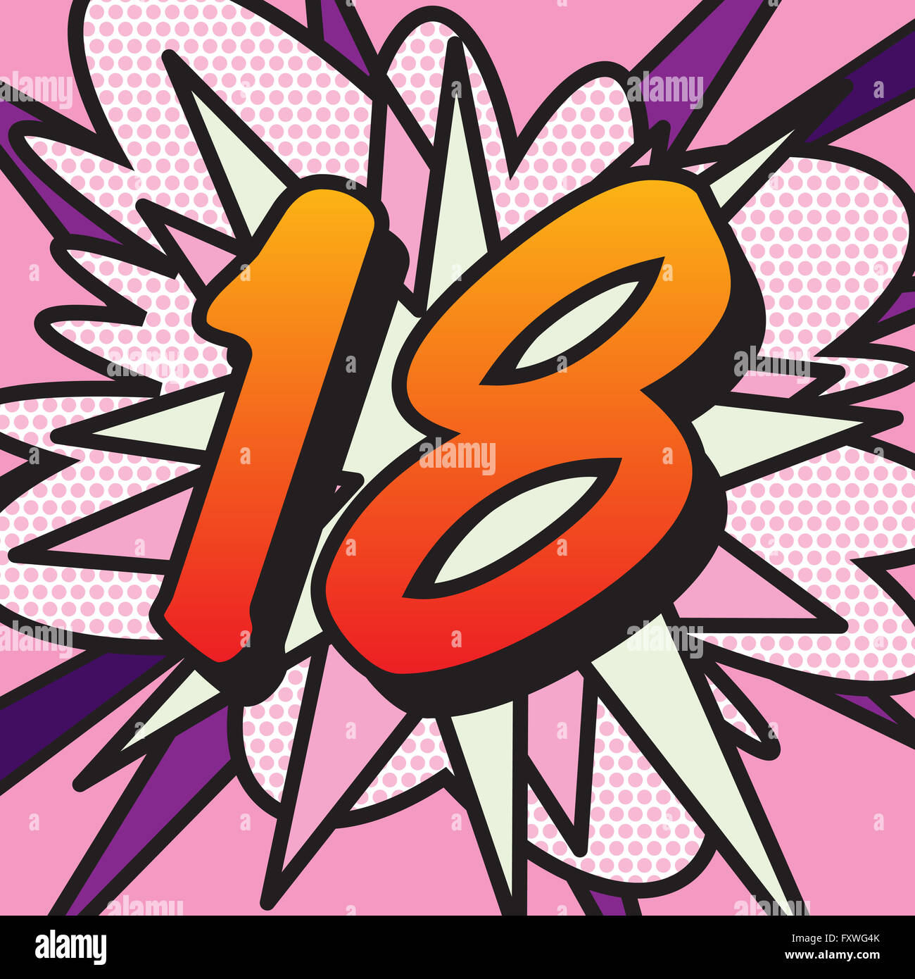Pop Art Bande dessinée 18 Banque D'Images