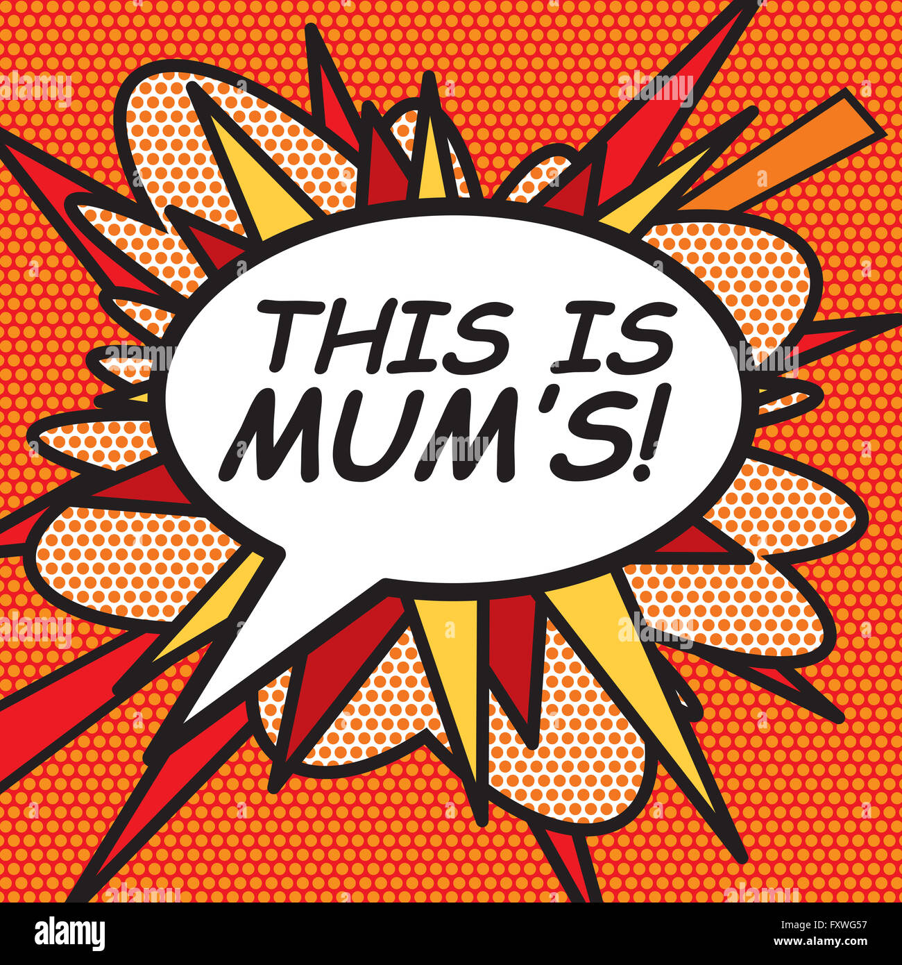 Pop Art bande dessinée c'est MOM'S Banque D'Images