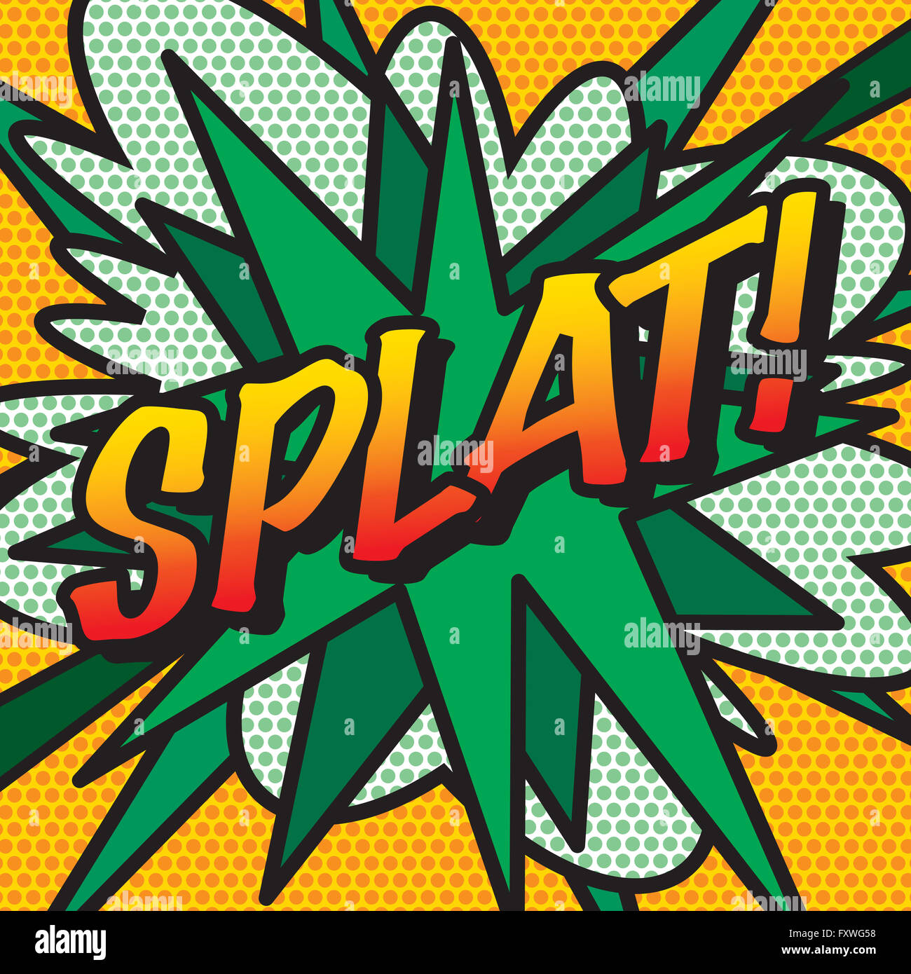 Pop Art Bande dessinée SPLAT Banque D'Images