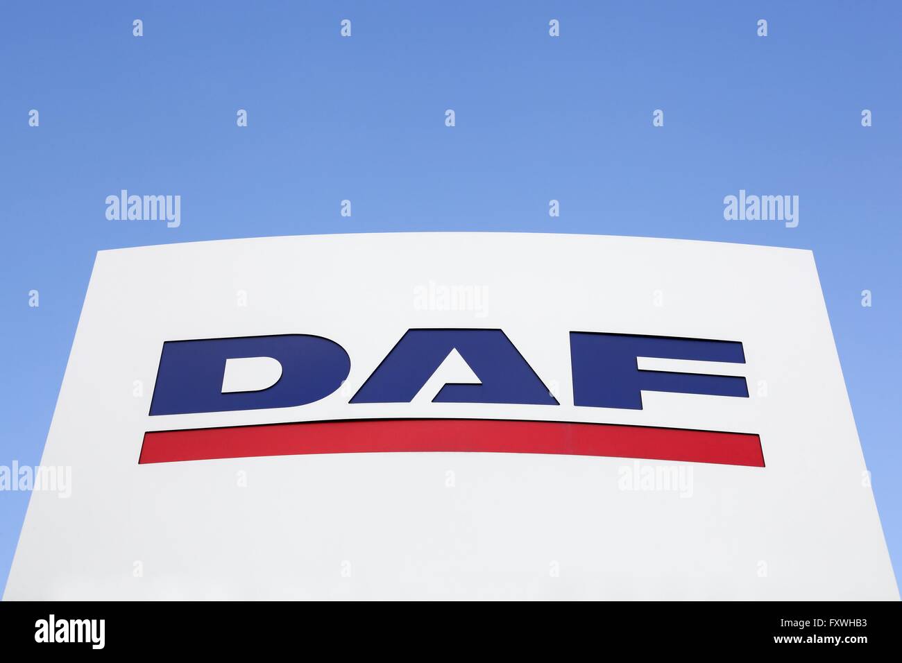 Logo DAF sur un panneau Banque D'Images