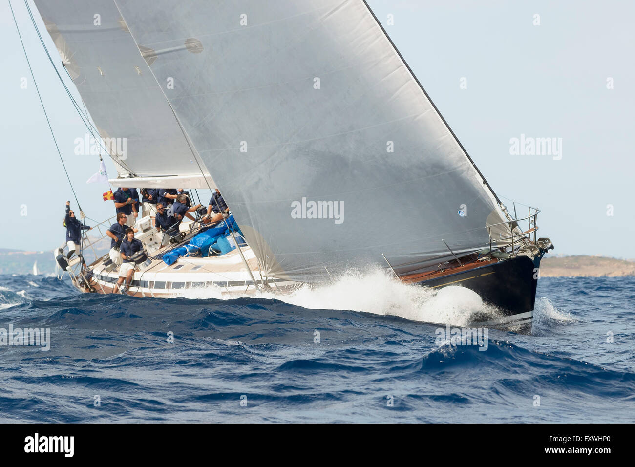 PORTO CERVO - 8 SEPTEMBRE : Maxi Yacht Rolex Cup sail boat race, le 8 septembre 2015 à Porto Cervo, Italie Banque D'Images
