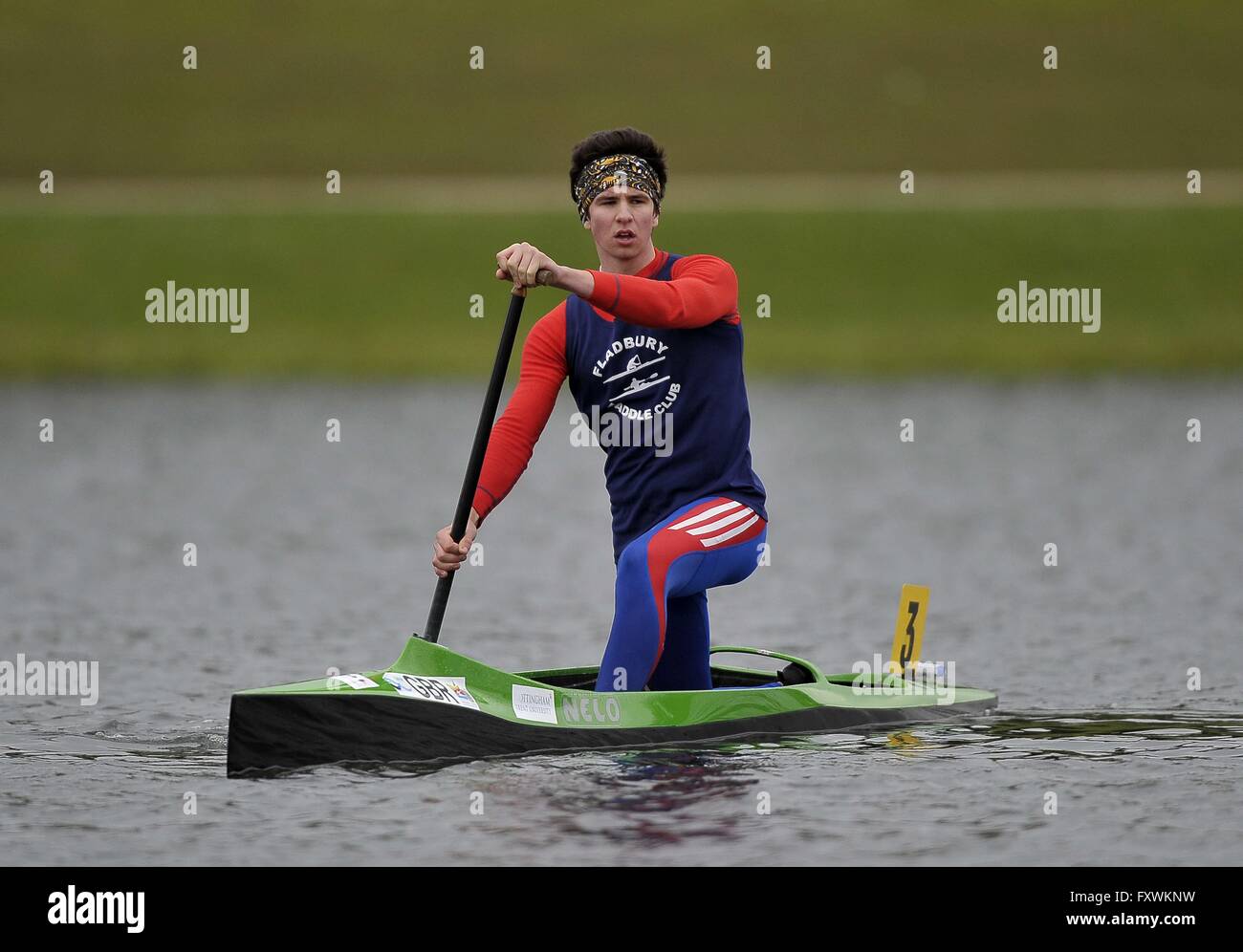 Holme Pierrepont, Nottingham, Royaume-Uni. 18 avr, 2016. Joe Jones. La race 4. Mens C1 1000m finale. British Canoë Sprint essais olympiques. Centre sportif national de l'eau. Holme Pierrepont. Nottingham. UK. 18/04/2016. Credit : Sport en images/Alamy Live News Banque D'Images