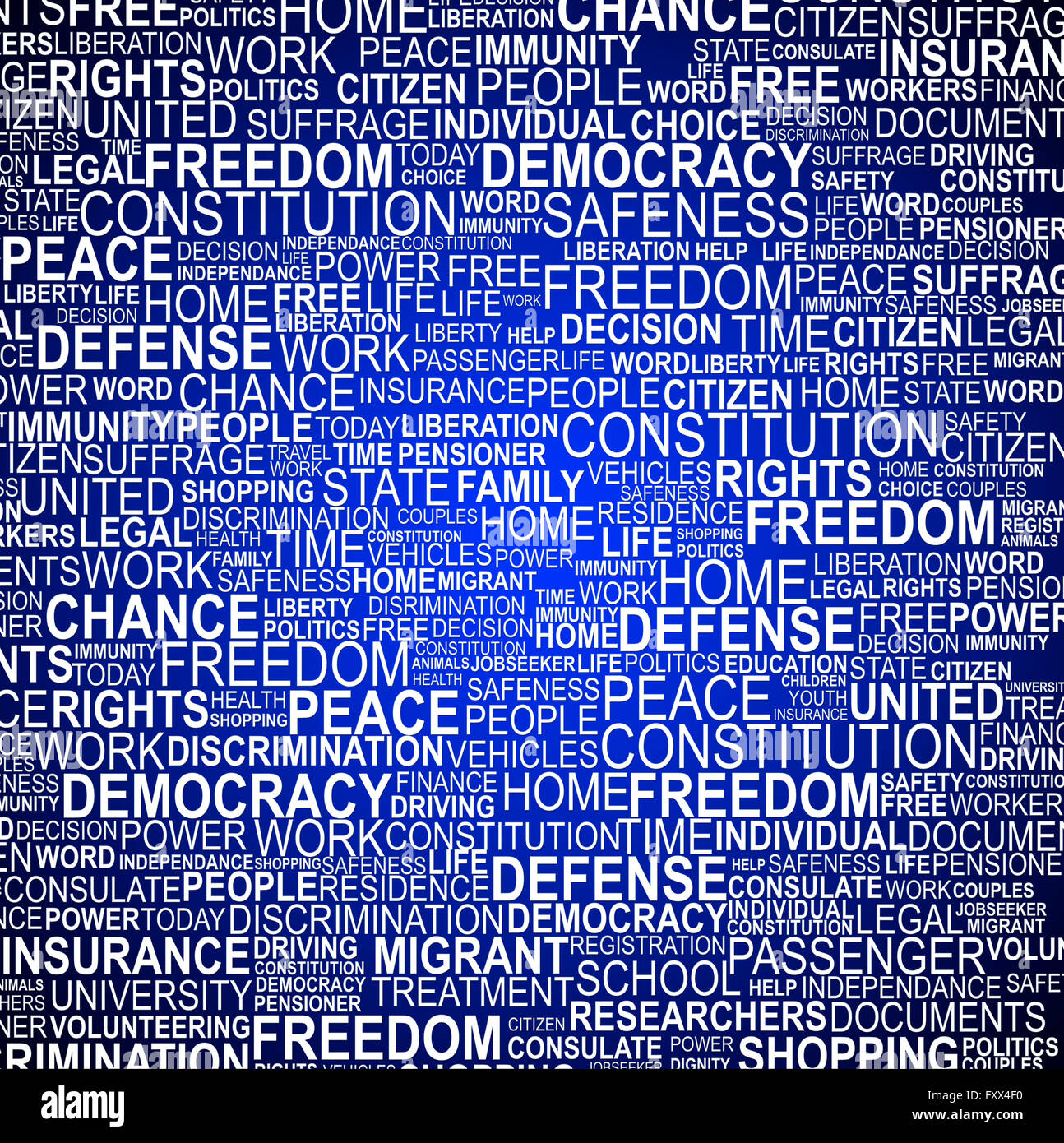 Concept d'arrière-plan wordcloud illustration des droits de l'homme le gradient background Banque D'Images