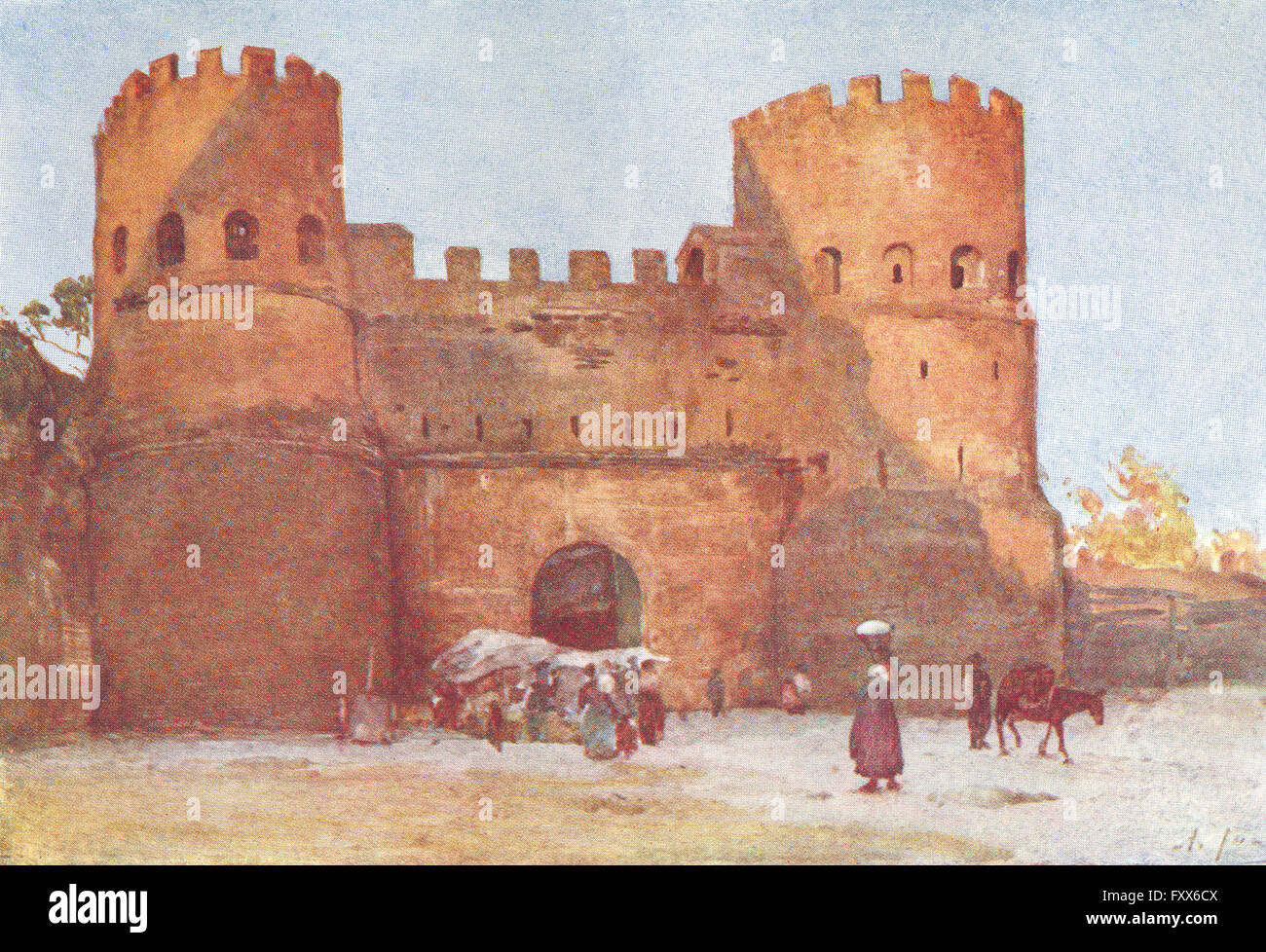 ROME : Porta San Paolo, antique print 1905 Banque D'Images