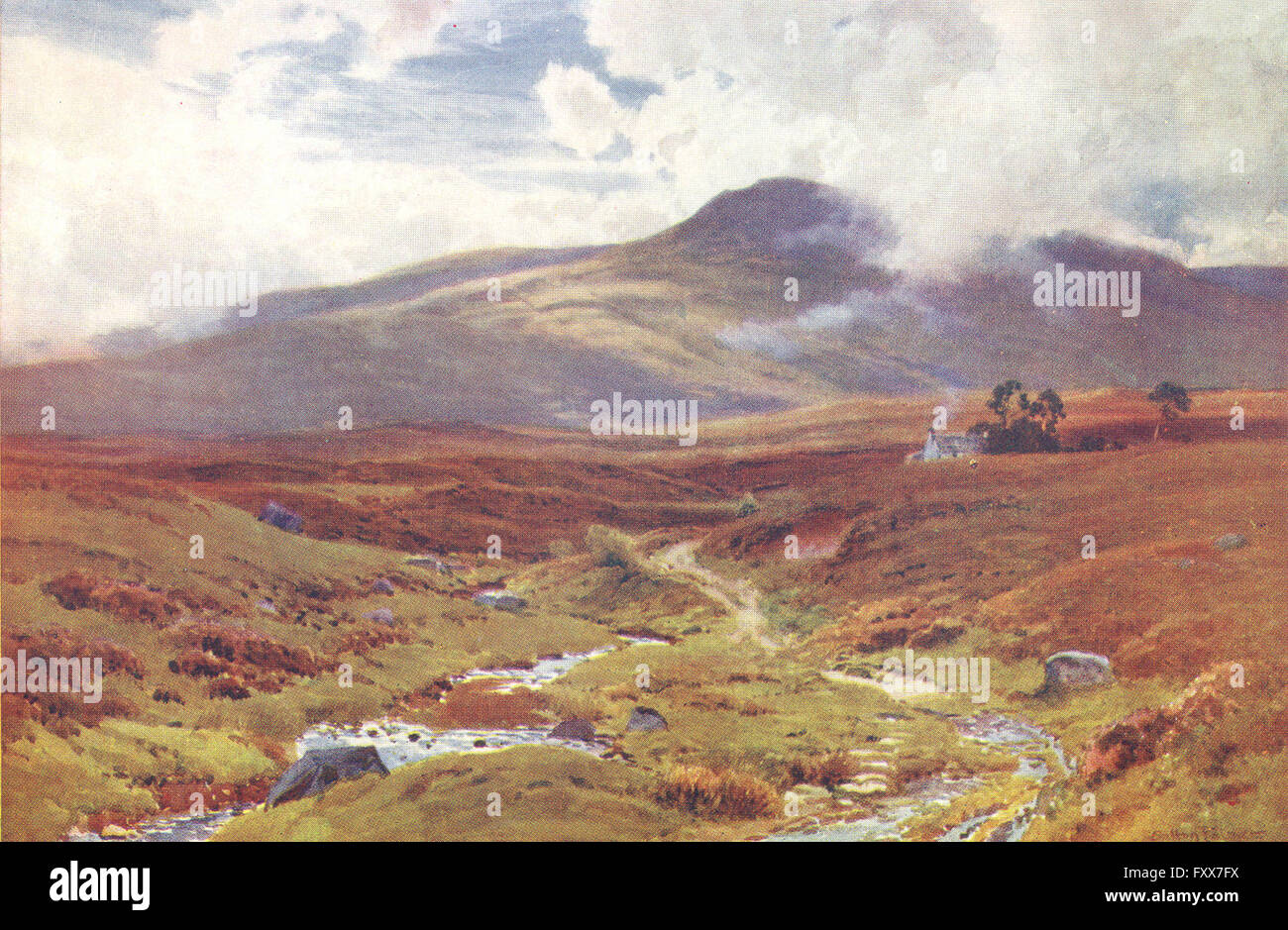 Ecosse : une lande Killin, Perthshire, antique print 1904 Banque D'Images