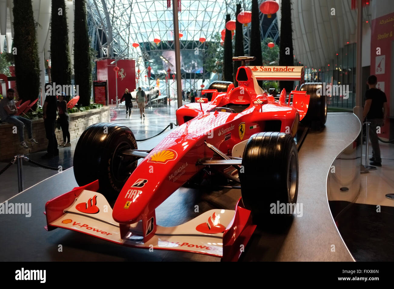 Ferrari F2003-GA F1 monoplaces de Ferrari World Abu Dhabi, Banque D'Images