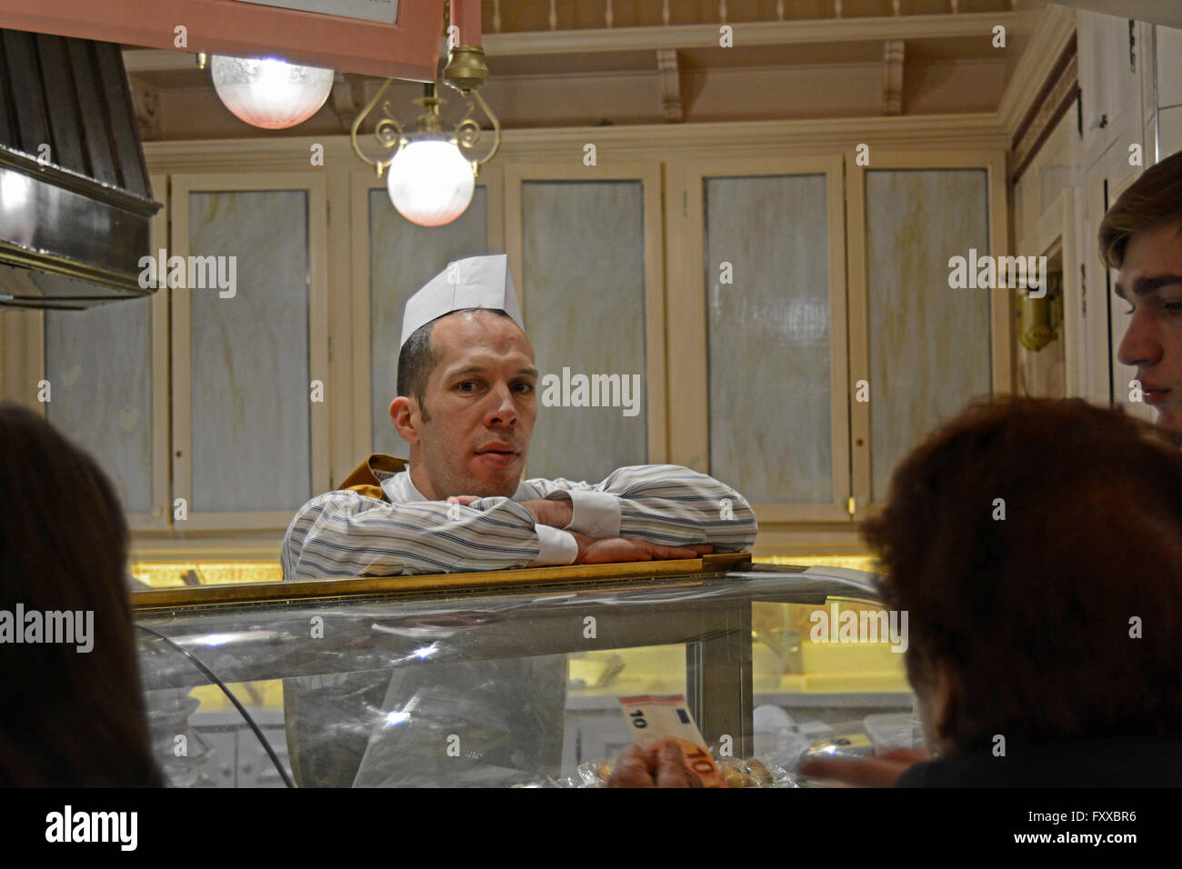 Boardwalk Candy Palace - Sweet store travailleur - Disneyland Paris France Banque D'Images