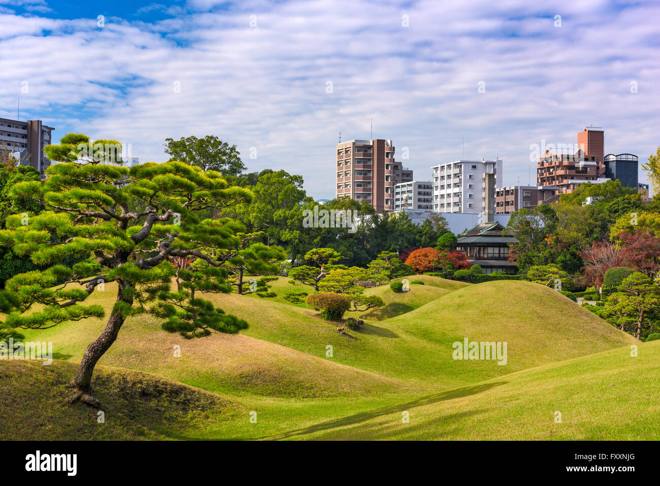 Kumamoto, Japon à Suizenji jardin à l'automne. Banque D'Images