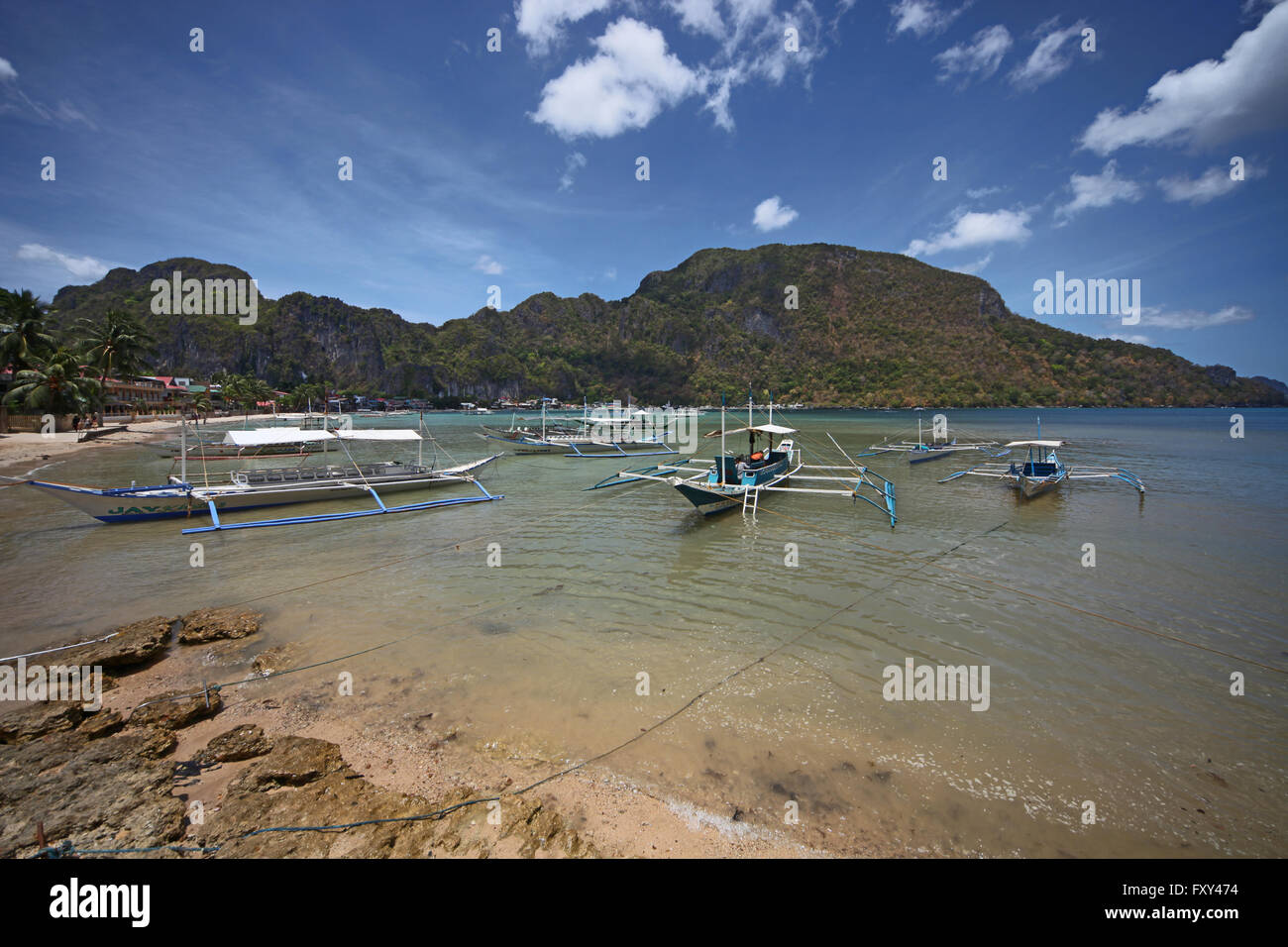 ISLAND HOPPING JUKUNG EL NIDO PALAWAN PHILIPPINES BATEAUX 25 Avril 2015 Banque D'Images