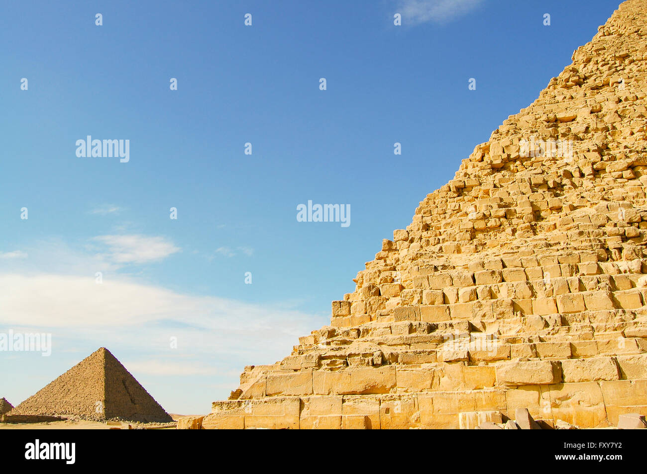 Les Pyramides de Guizeh - Le Caire - Egypte Banque D'Images