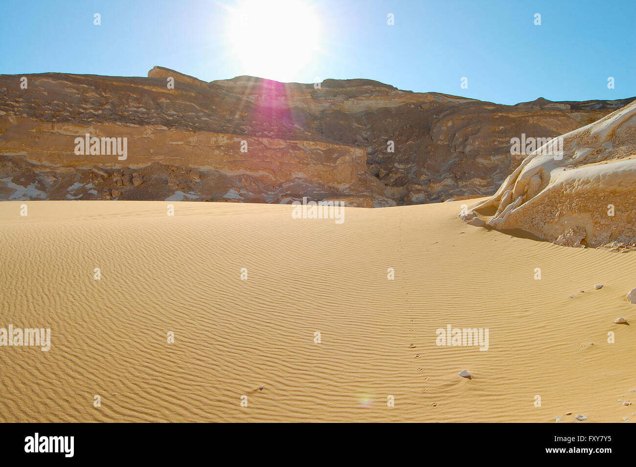 Le Désert blanc - Egypte Banque D'Images