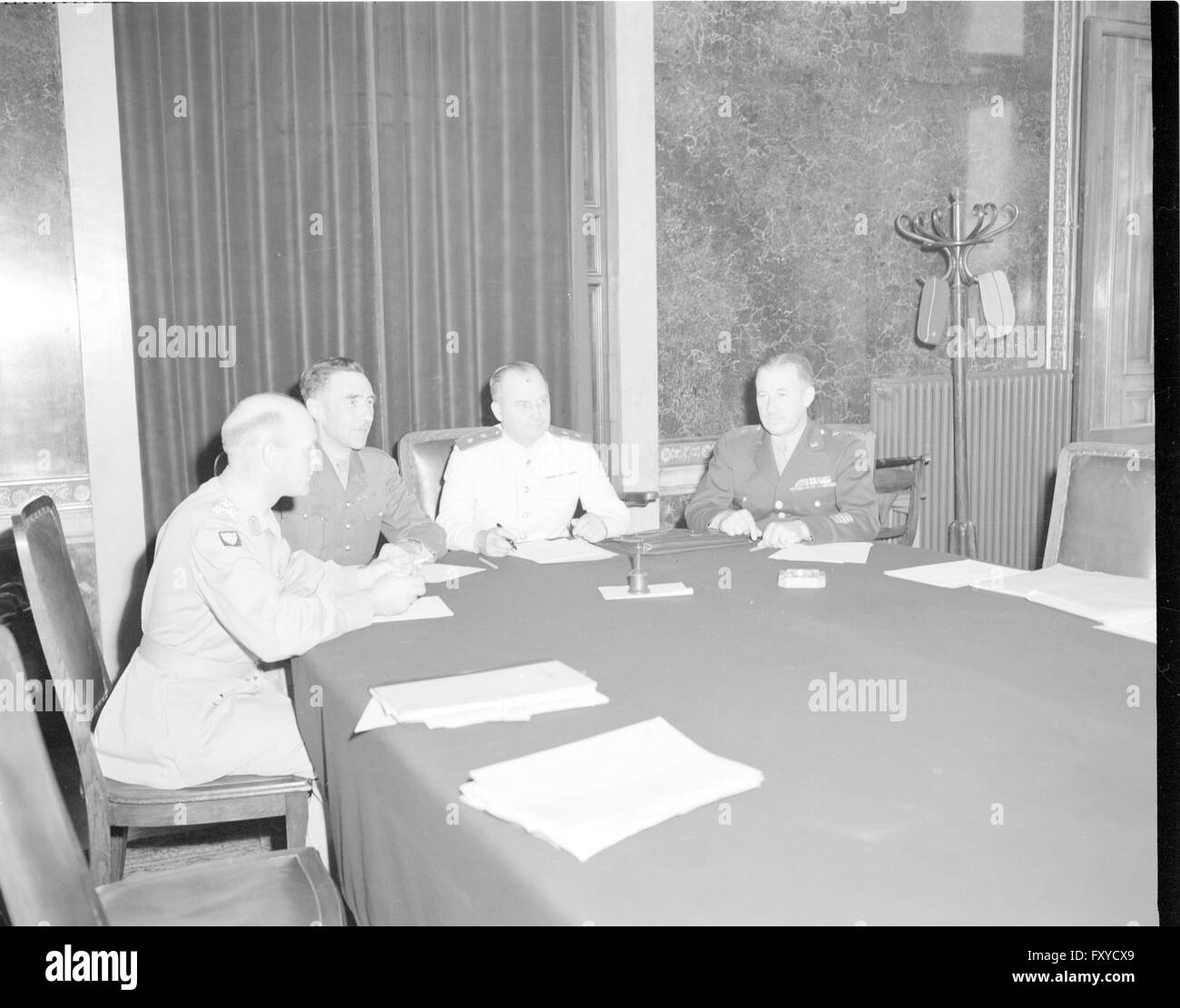 1. Session der Alliierten Kommandantur von Wien. Banque D'Images