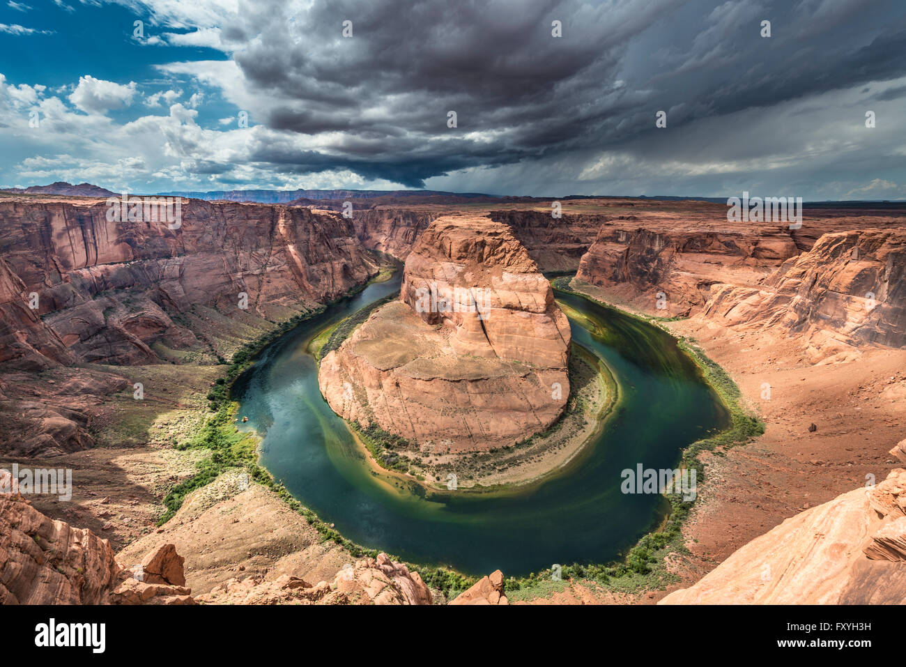 Horseshoe Bend, coude de la rivière Colorado, King Bend, Glen Canyon National Recreation Area, Page, Arizona, USA Banque D'Images