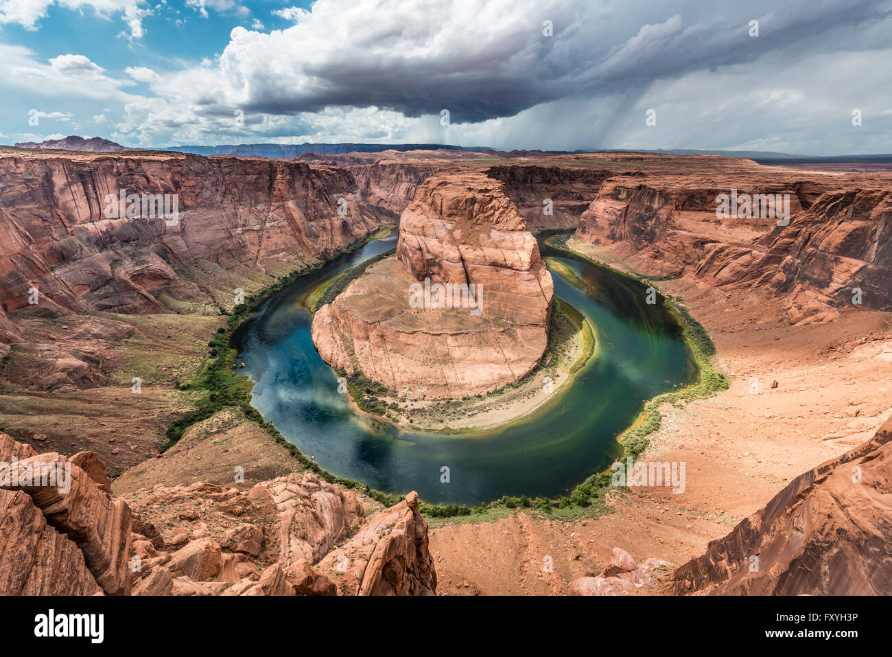 Horseshoe Bend, coude de la rivière Colorado, King Bend, Glen Canyon National Recreation Area, Page, Arizona, USA Banque D'Images