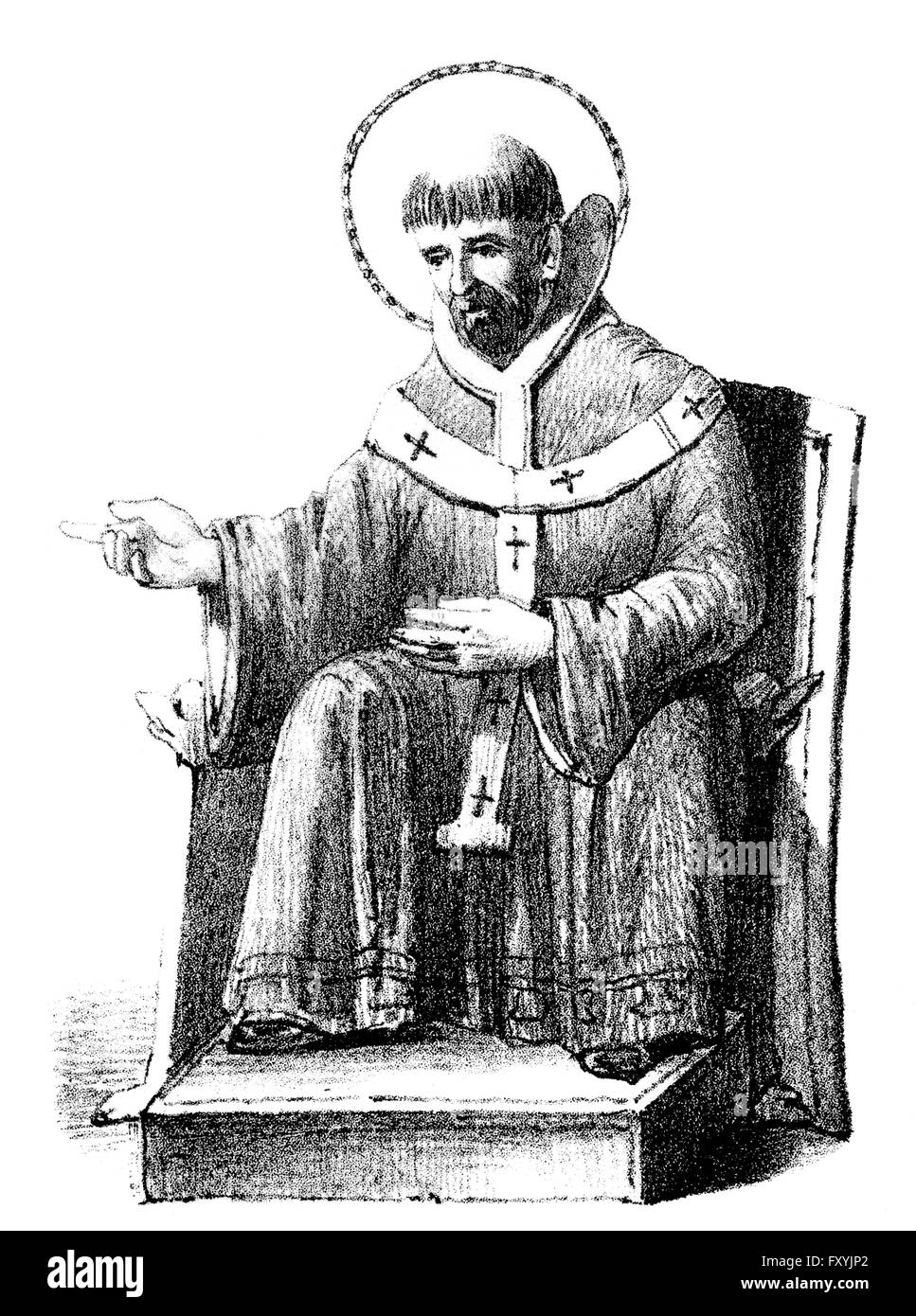 Augustin de Canterbury, 6e siècle, un moine bénédictin, le premier archevêque de Canterbury, Apôtre des Anglais, fondateur de Banque D'Images