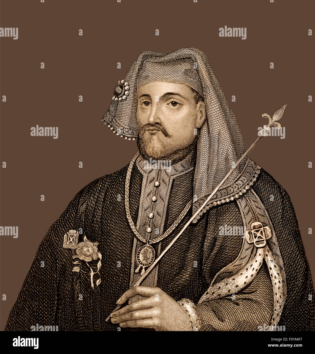 Henry IV ou Henri de Bolingbroke, 1367 - 1413, roi d'Angleterre Banque D'Images