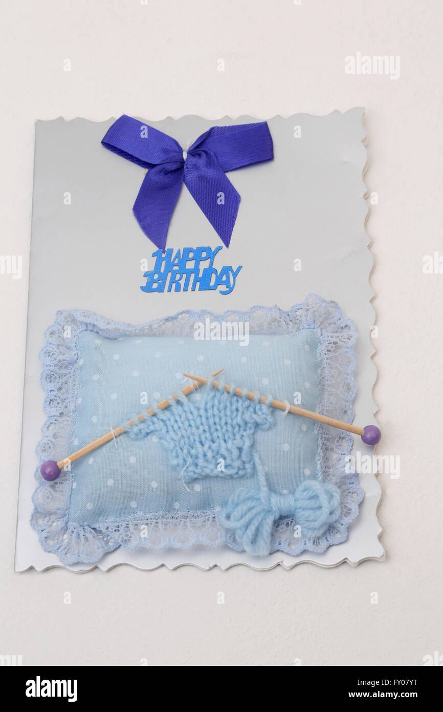 Carte Joyeux Anniversaire fait main Banque D'Images