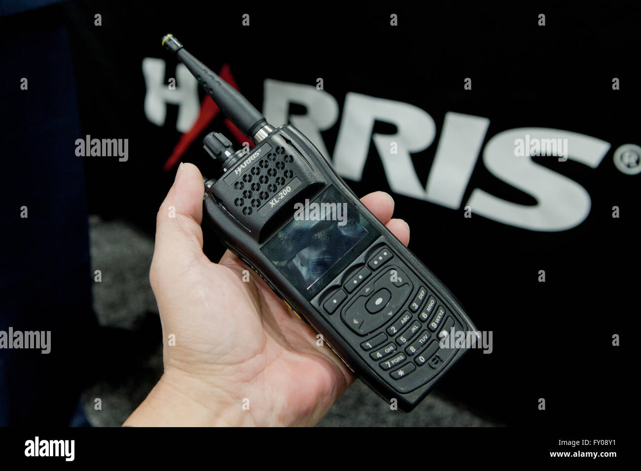 Harris XG-200P radio portative - USA Banque D'Images