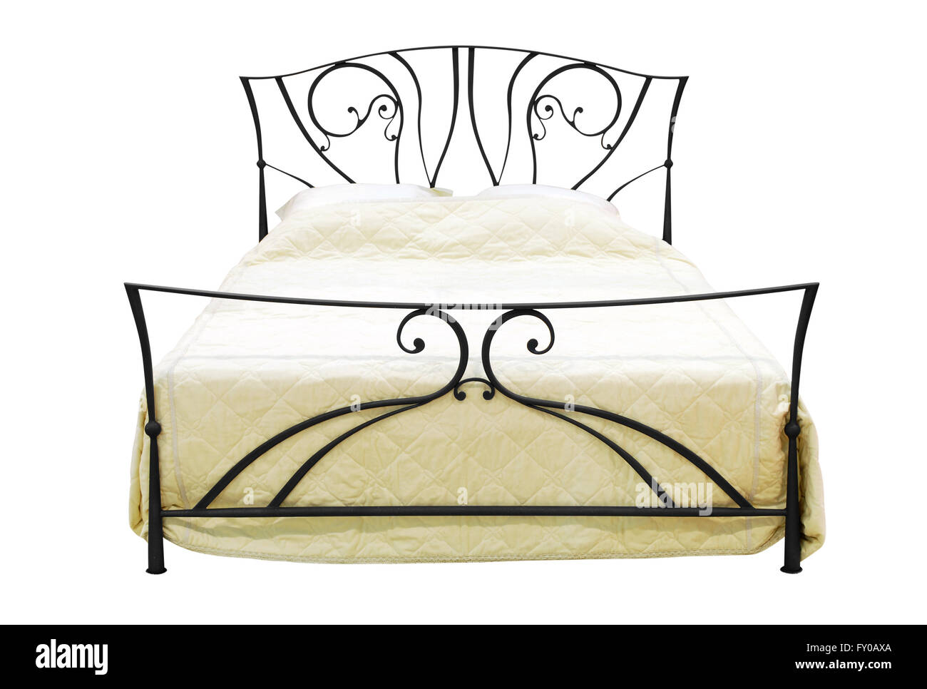 Bed isolated on white Banque D'Images