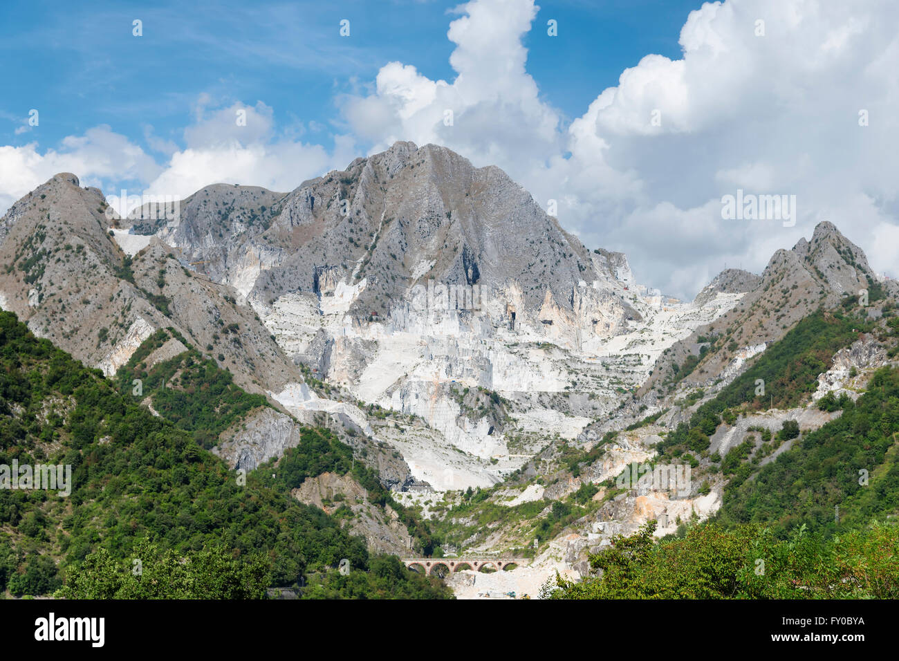 Carrière de marbre de Carrare, en Toscane, Italie Banque D'Images