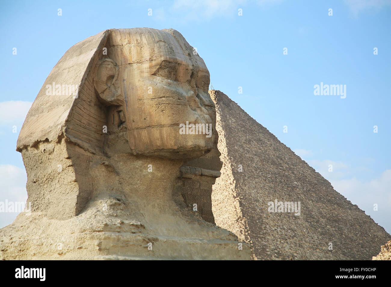 L'Egypte, Gizeh, pyramides. Banque D'Images