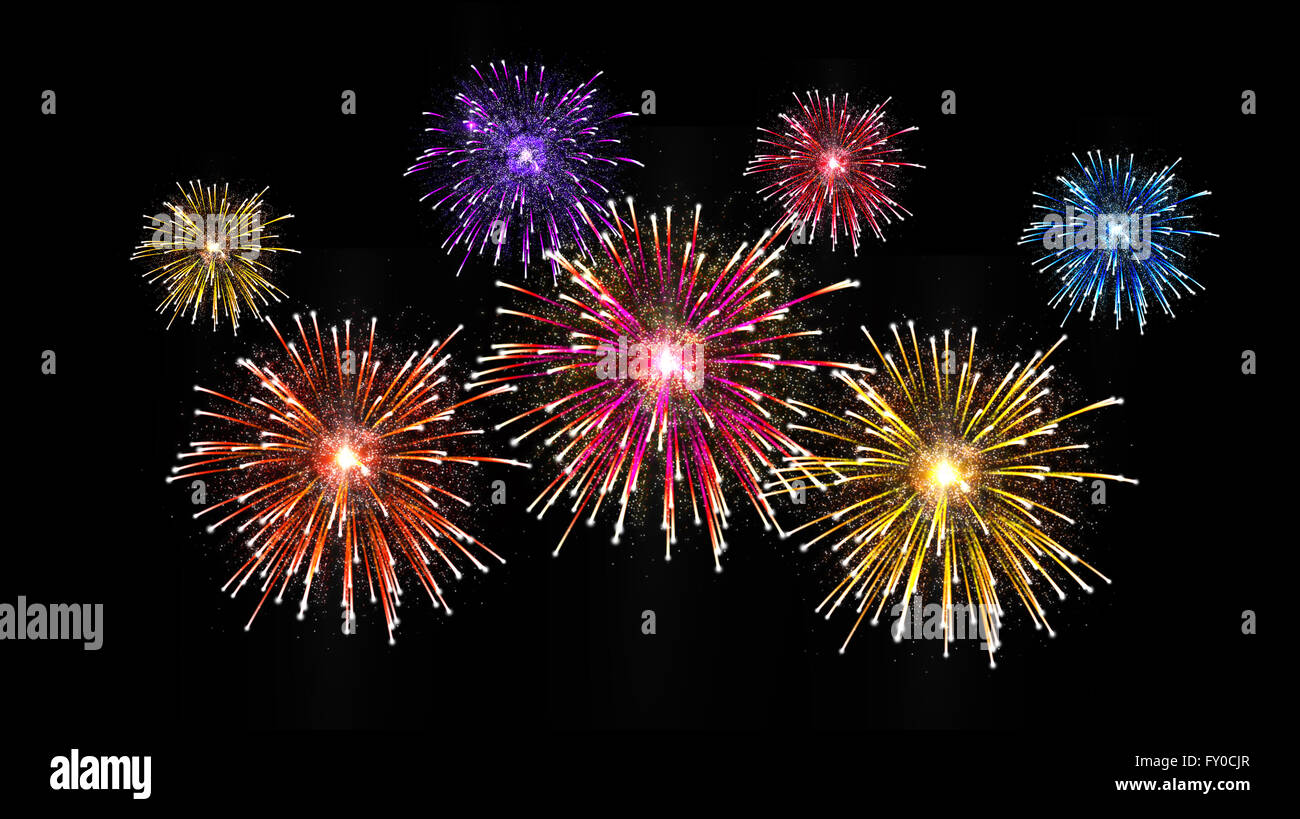 Affichage lumineux fireworks Banque D'Images
