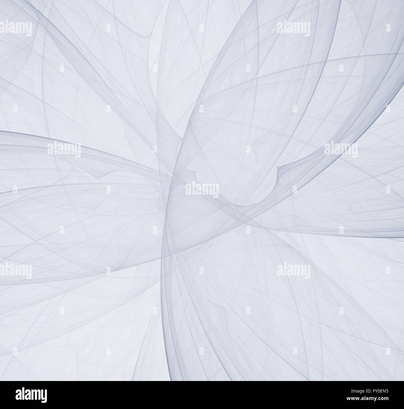 Résumé fond fractal blanc, concept de mystère. Banque D'Images