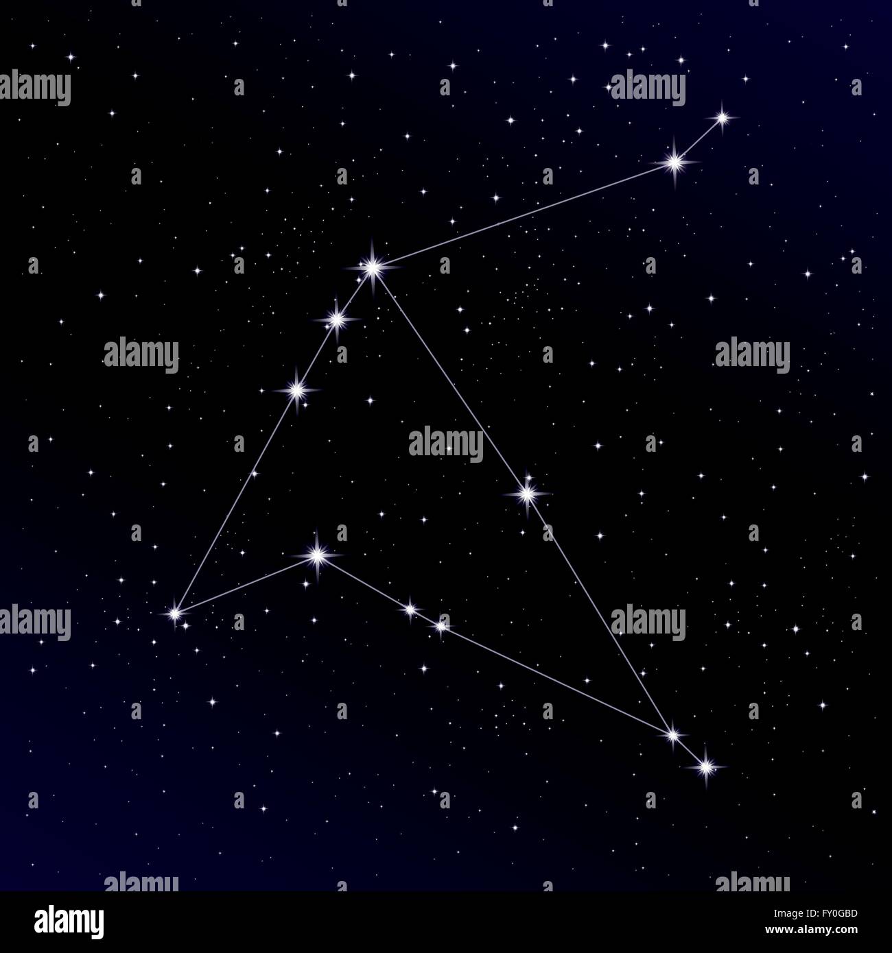 Constellation Aquila Illustration de Vecteur