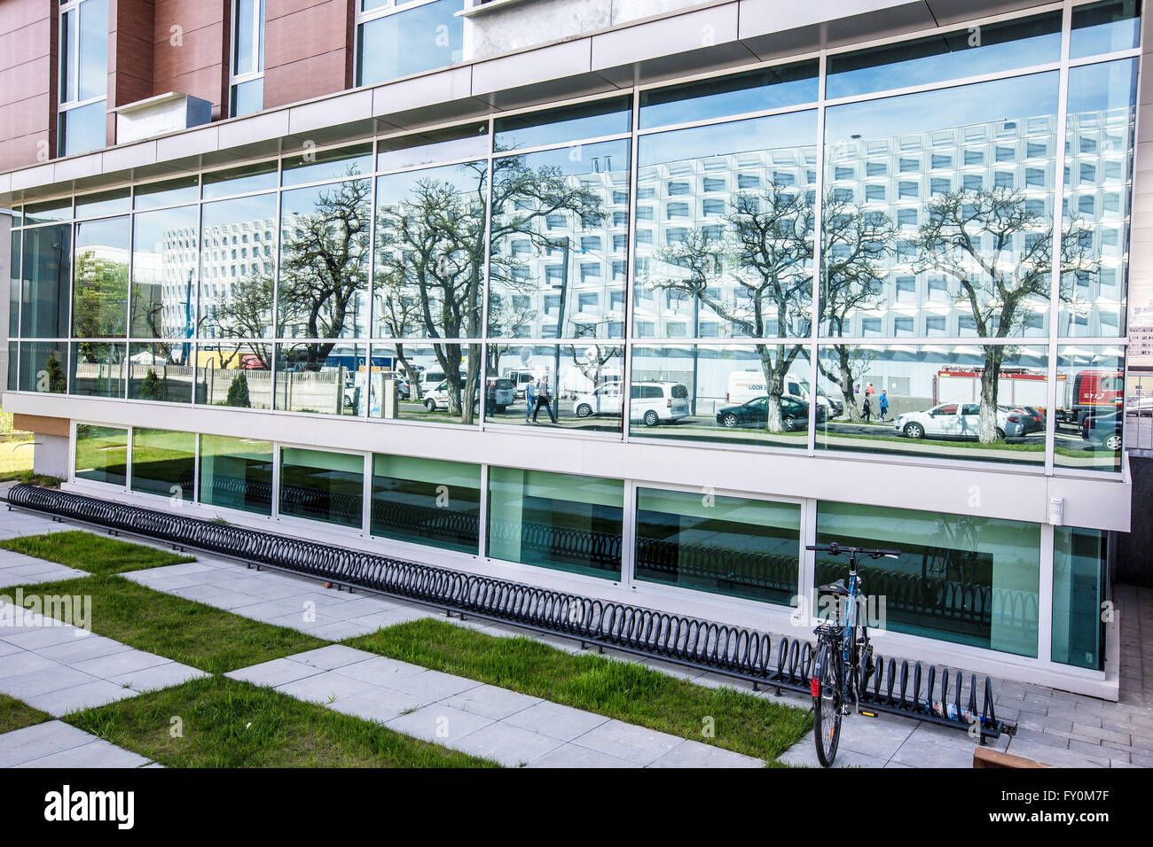 Vue de Sala Polivalenta, Cluj-Napoca, Roumanie Banque D'Images