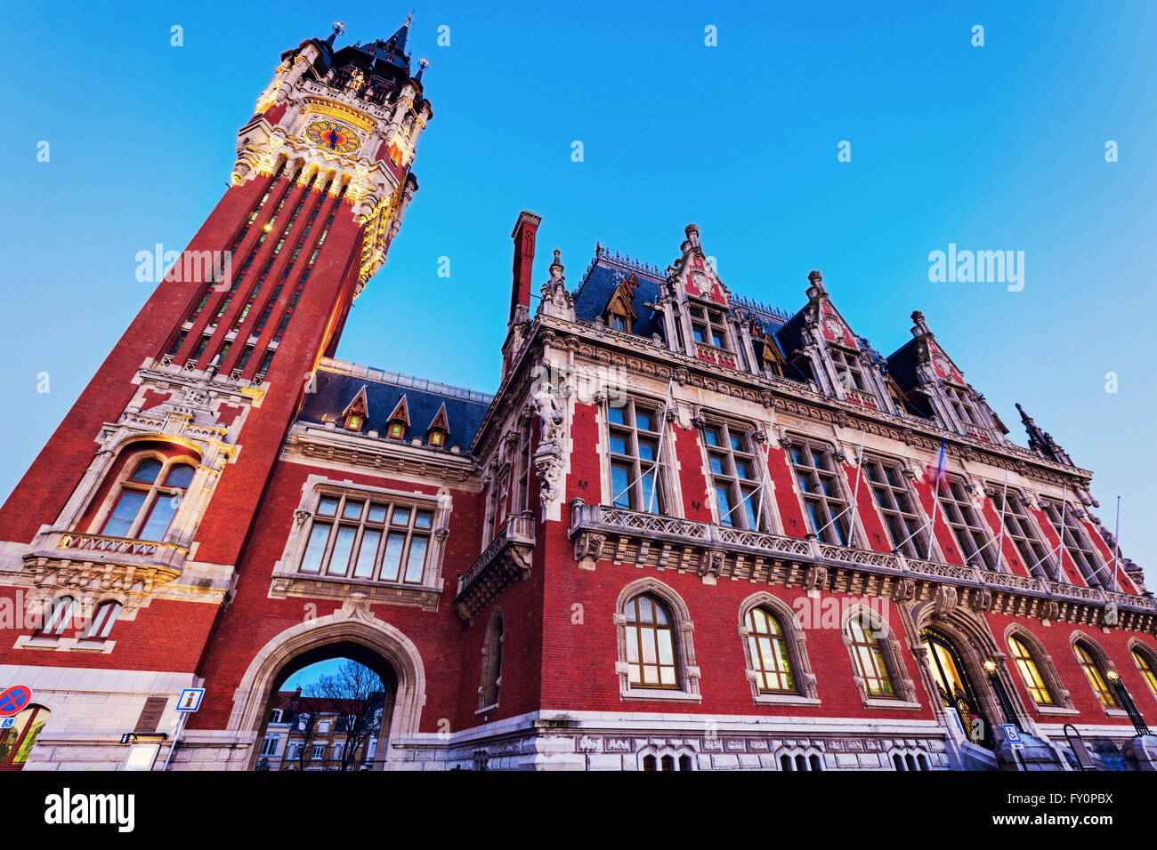 L'hôtel de ville de Calais Banque D'Images