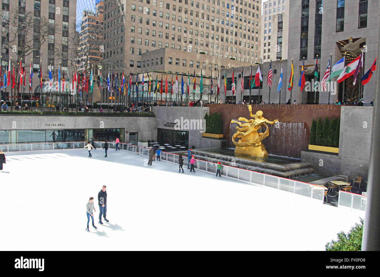 Le Rockefeller Center, mi Manhattan NYC Banque D'Images