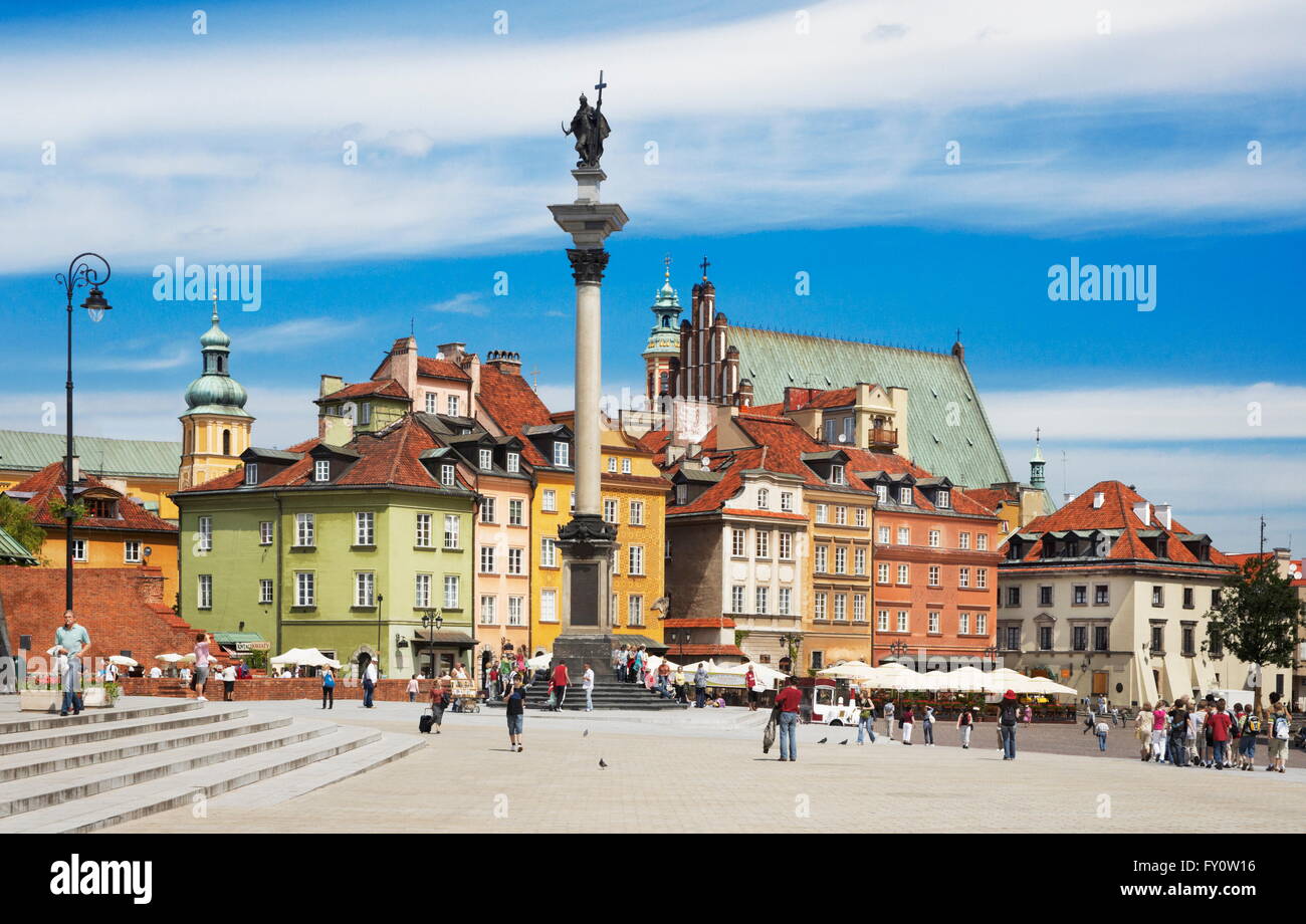 La vieille ville de Varsovie, Pologne Banque D'Images