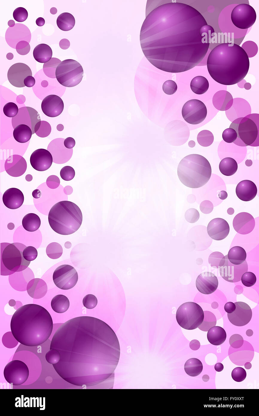 Boules violet abstract background. Verticalement. Banque D'Images