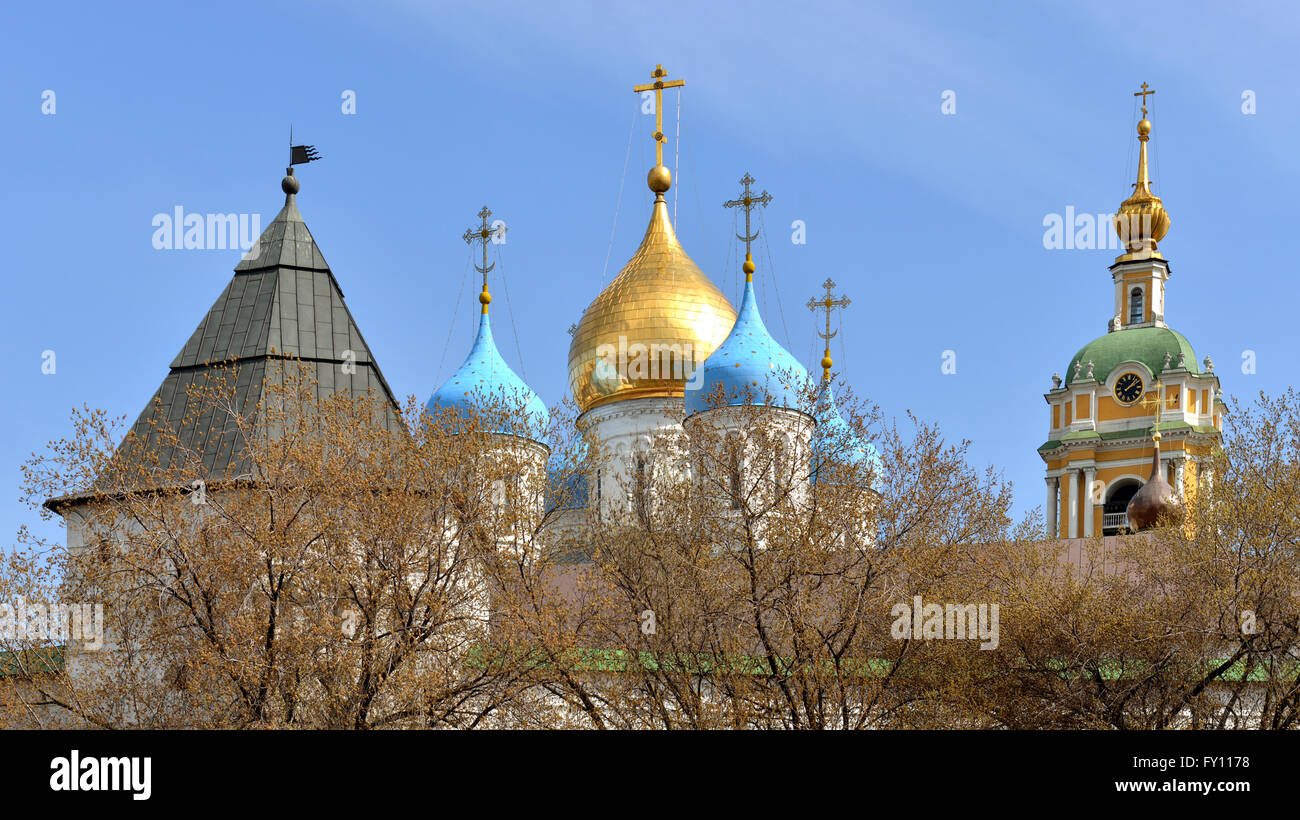 Monastère Novospassky (Nouveau monastère de Sauveur) est l'un des monastères fortifiés entourant Moscou du sud-est Banque D'Images