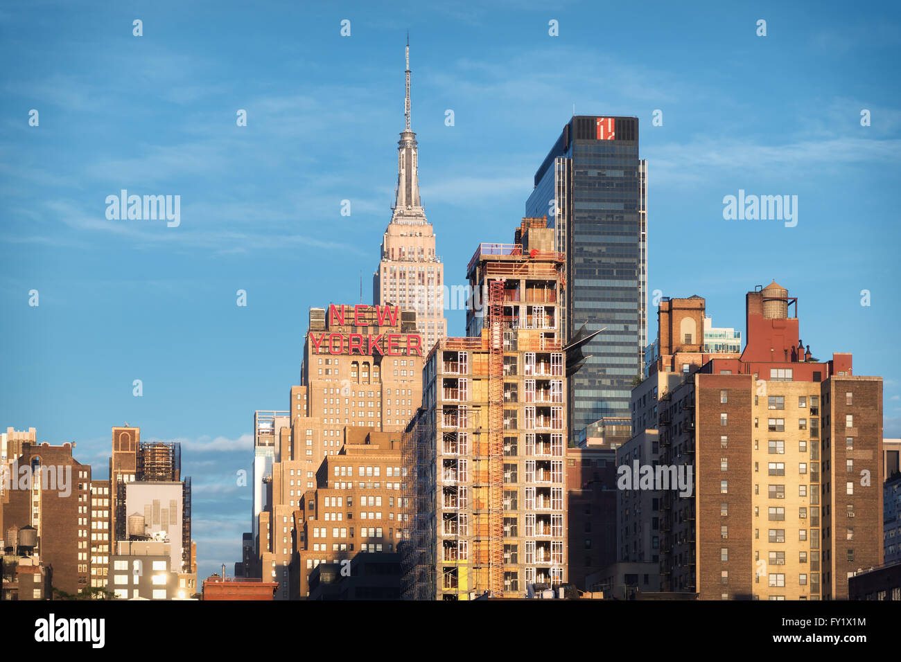 NEW YORK CITY , États-Unis - 17 juin 2015 : dans l'horizon le Wyndham New Yorker, l'un des plus populaires et élégant New York City sex Banque D'Images