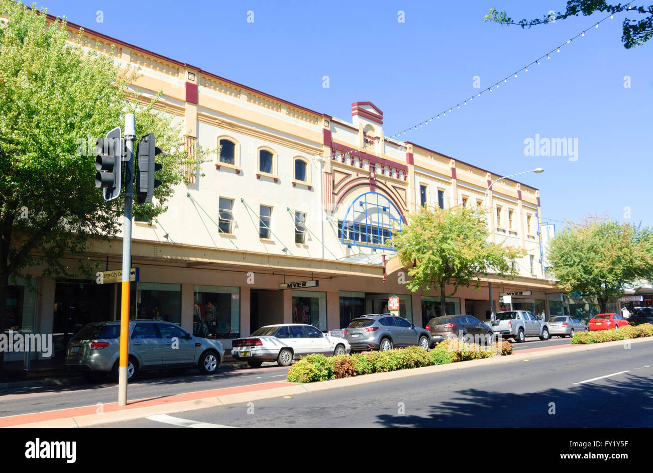 Bâtiment historique Dalton Bros, construit 1849, maintenant Myer Department store, Orange, New South Wales, Australie Banque D'Images