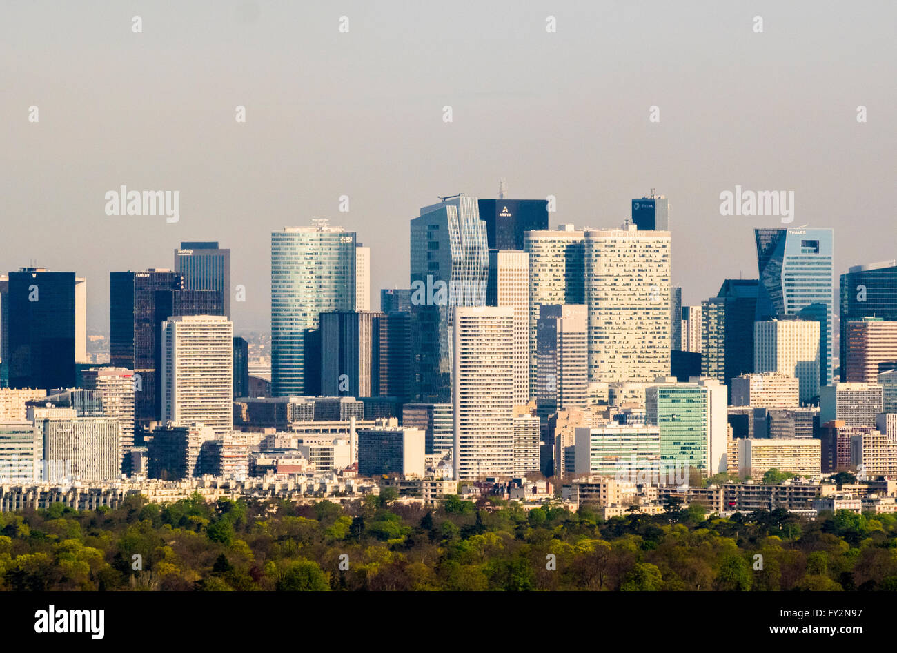 La Défense, quartier des affaires, Paris, France. Banque D'Images