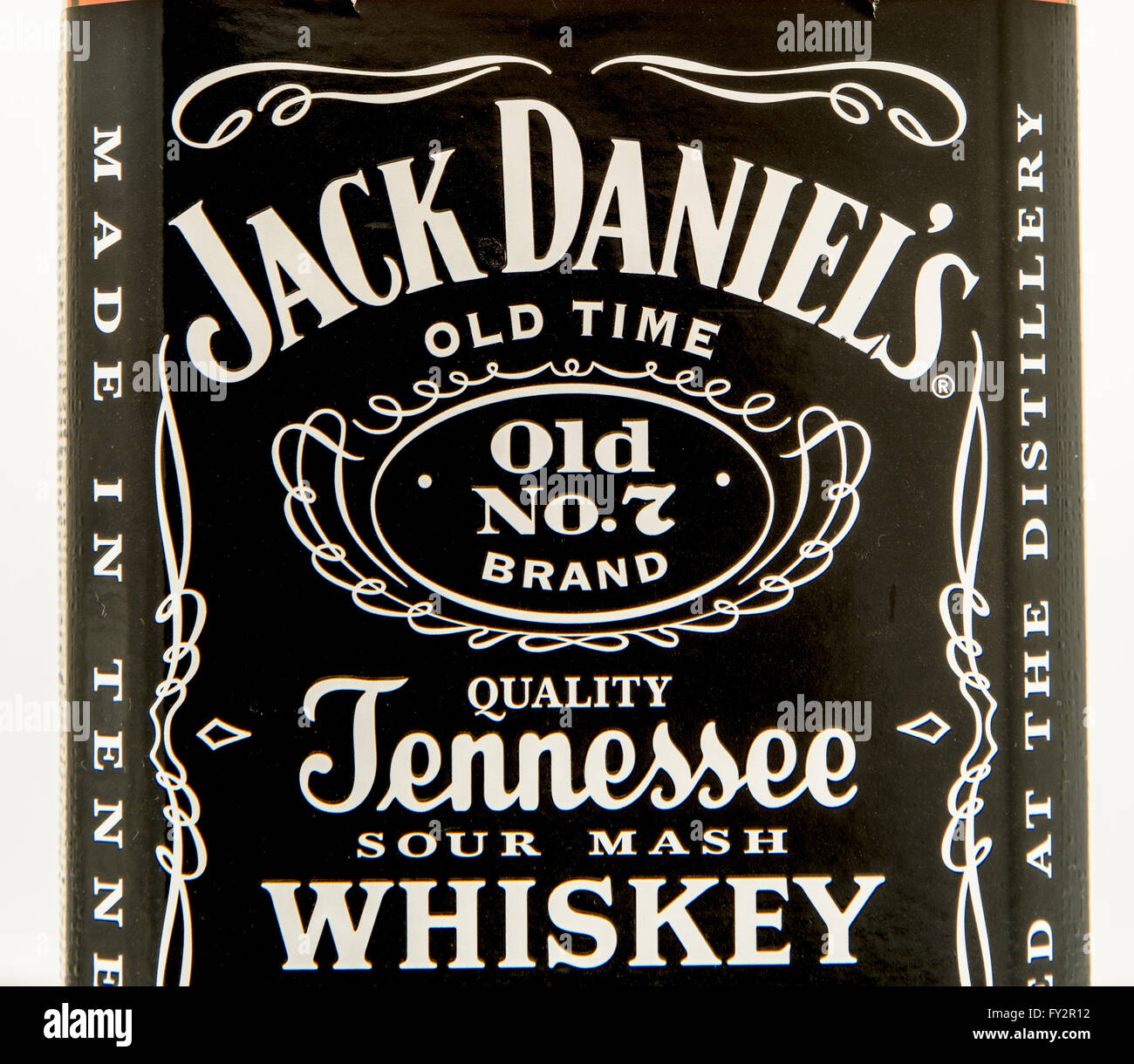 Winneconne, WI - 10 mars 2016 : un gros plan de whiskey Jack Daniel's Banque D'Images