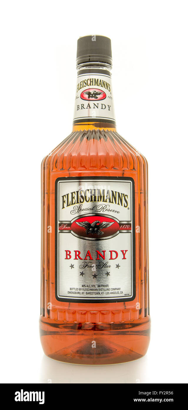 Winneconne, WI - 19 mars 2016 : une bouteille de Fleischmann's special reserve brandy Banque D'Images