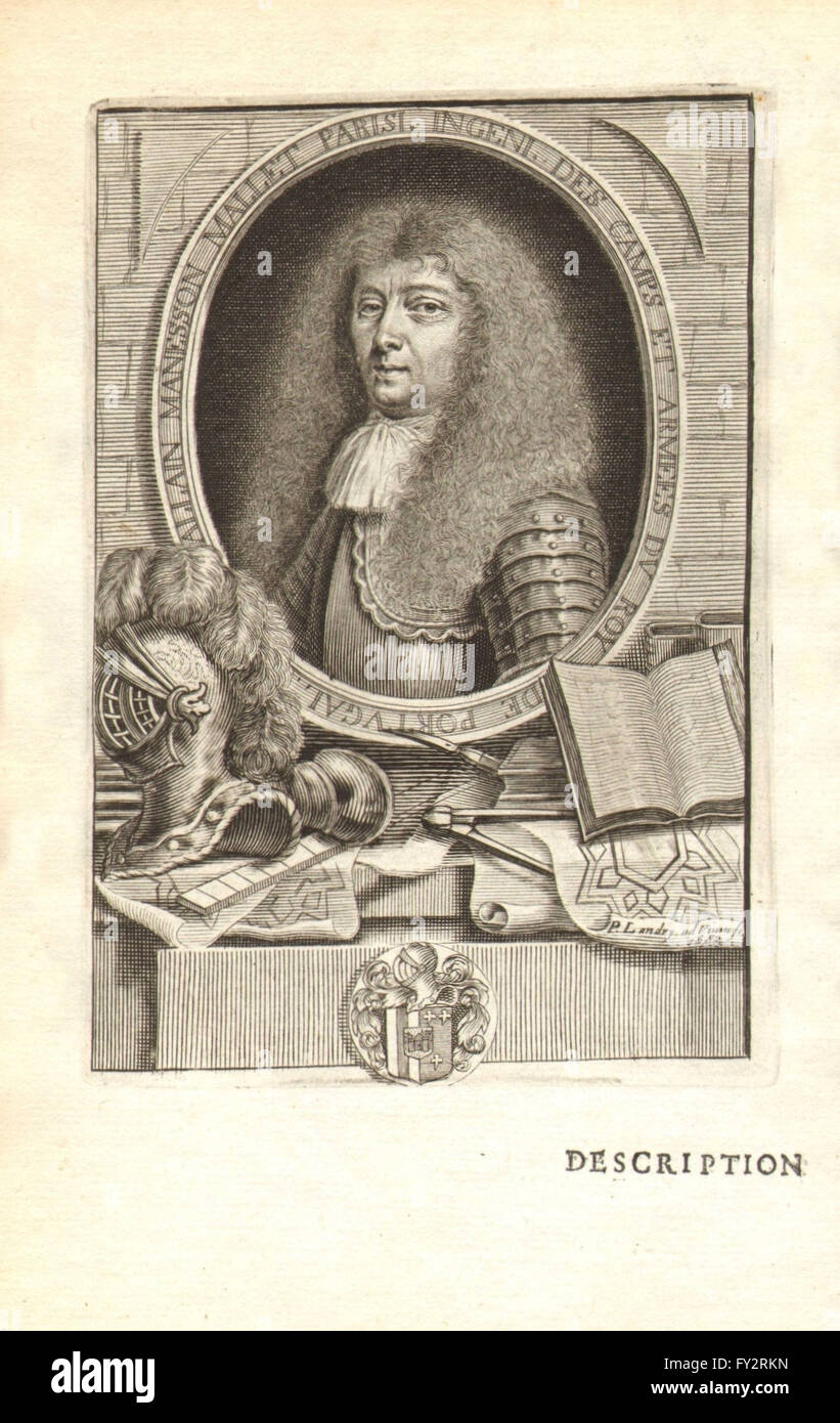 ALAIN MANESSON MALLET : ingénieur militaire français et cartographe. MALLET, 1683 Banque D'Images