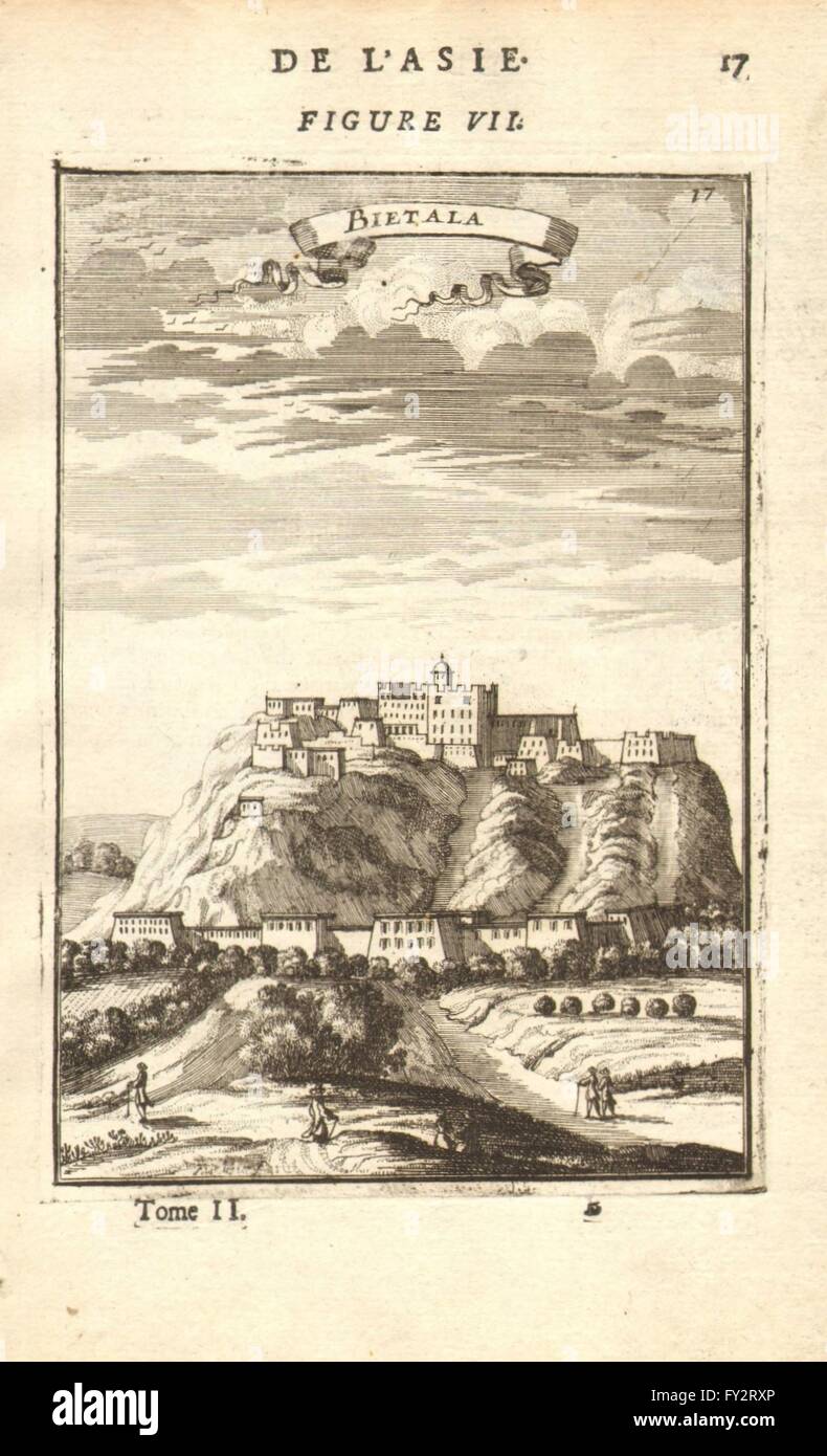 TIBET : Palais du Potala, Lhassa. 'Bietala'. Décoratives. Le Bouddhisme. MALLET, 1683 Banque D'Images