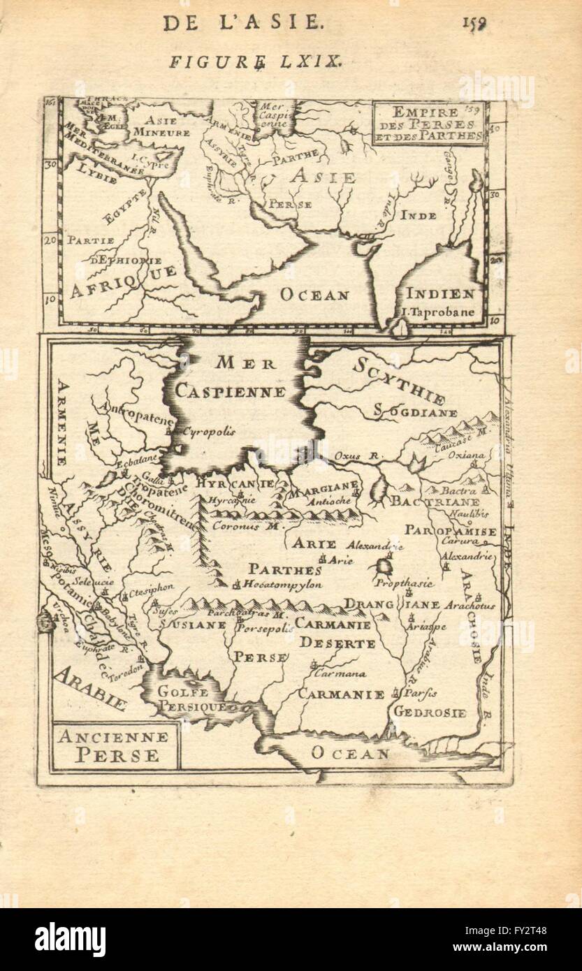 L'ancienne Perse (Iran) : et l'Empire des Perses et parthes.MALLET, 1683 map Banque D'Images