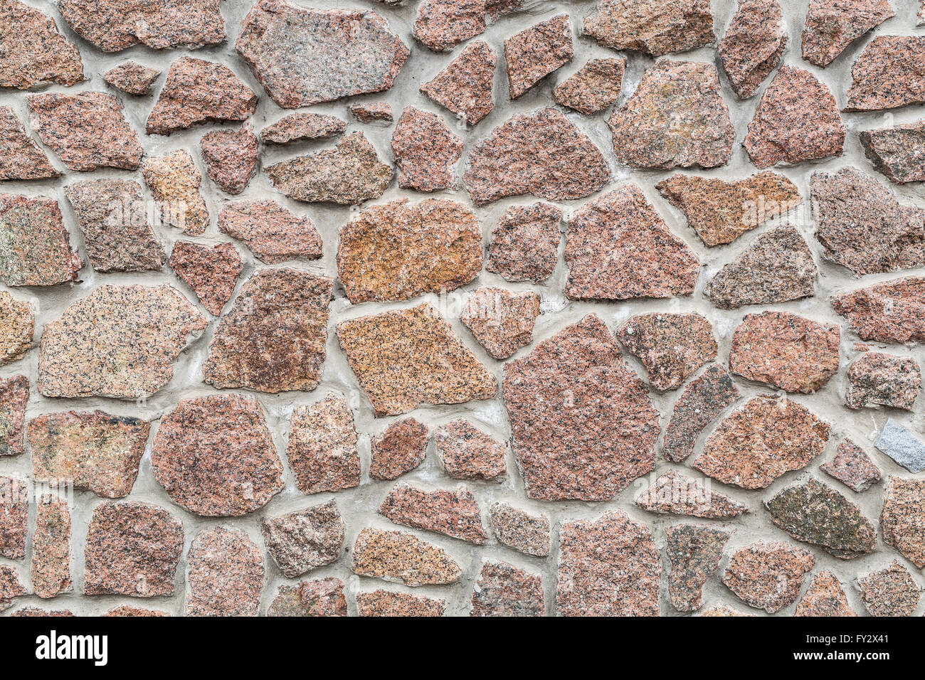 Mur de pierre (clôture). Close-up photo de briques. Banque D'Images
