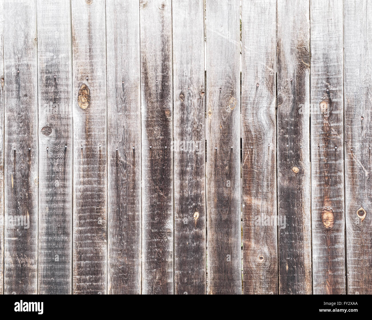 Vieille clôture en bois brun. Photo de structure en bois. Banque D'Images