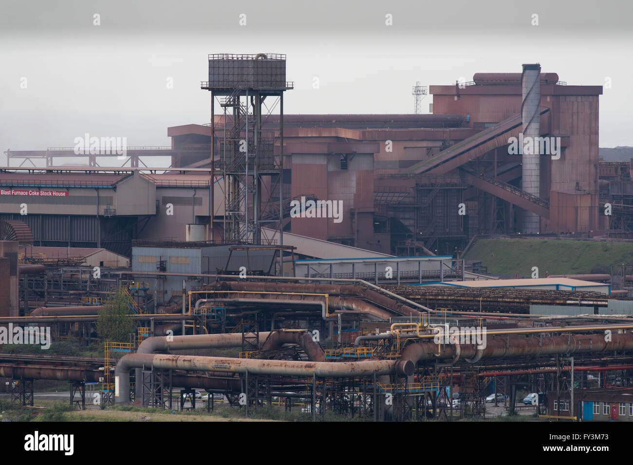 Tata Steel steel works à Port Talbot, Pays de Galles du sud. Des milliers d'emplois au Royaume-Uni sont à risque en tant que propriétaires d'indien Tata vendre UK. Banque D'Images