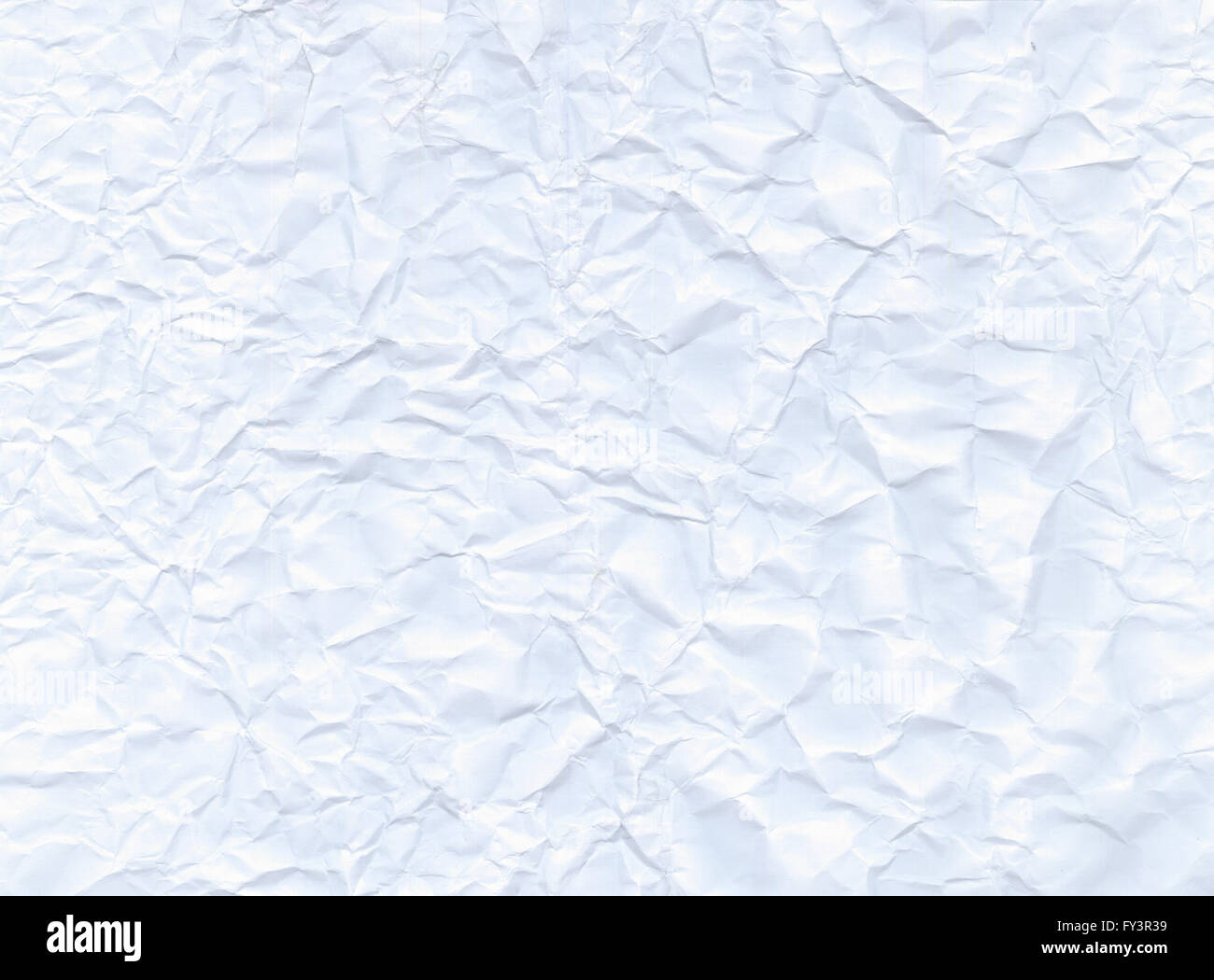 La texture de papier blanc froissé pour concevoir l'arrière-plan. Banque D'Images