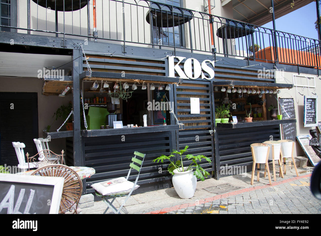Restaurant Kos au village de Cape Town - Afrique du Sud Banque D'Images